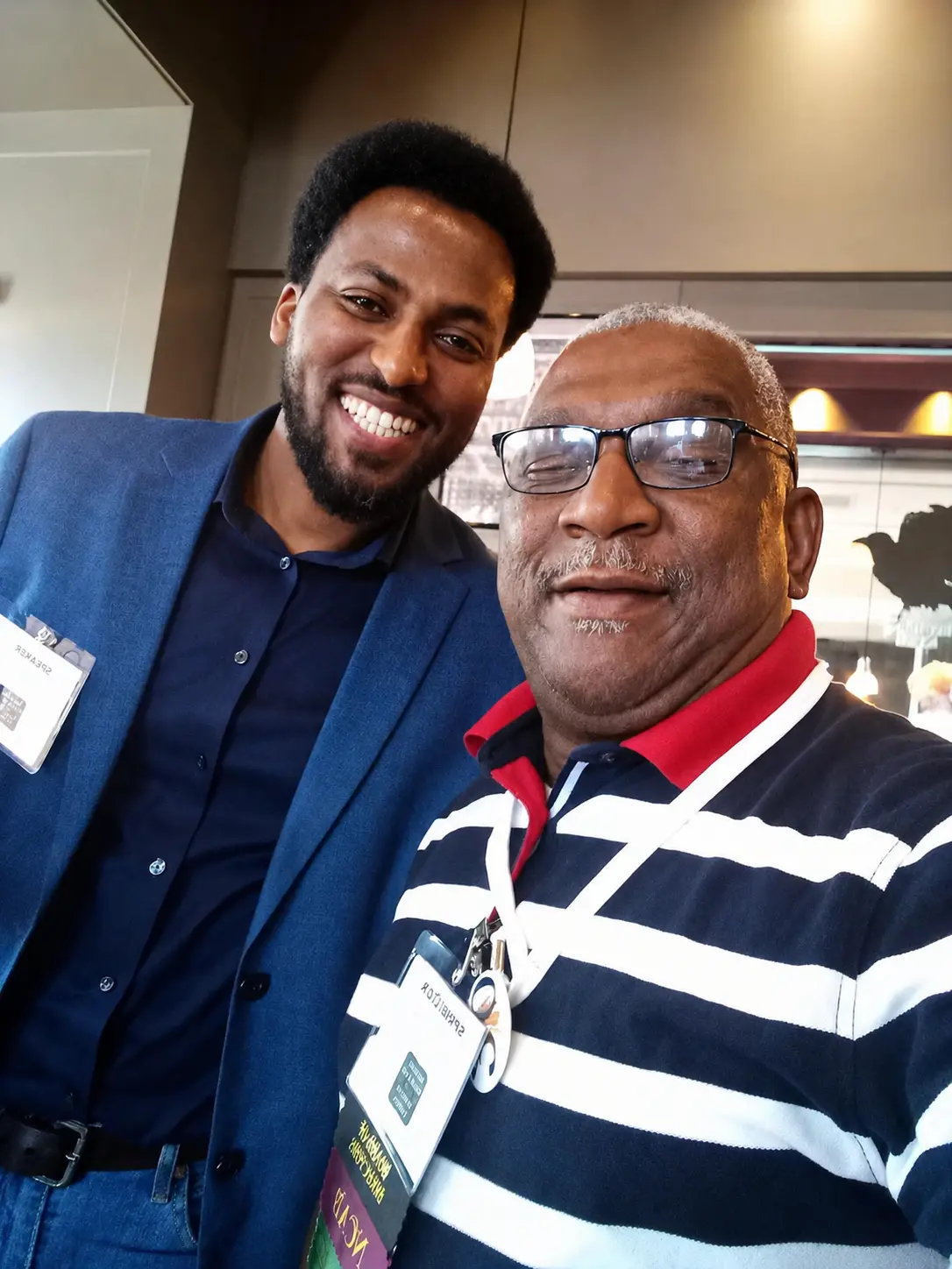 Executive Director connecting with a community partner